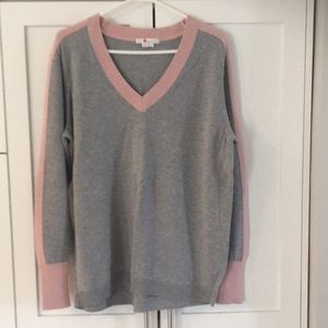 Boden Wool/Cotton Blend Long V-Neck Sweater Size L